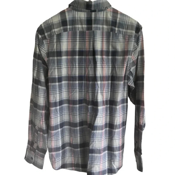 Vineyard Vines Mens Size Medium Blue Plaid Button Up Shirt Slim Longshore Shirt - Picture 4 of 6